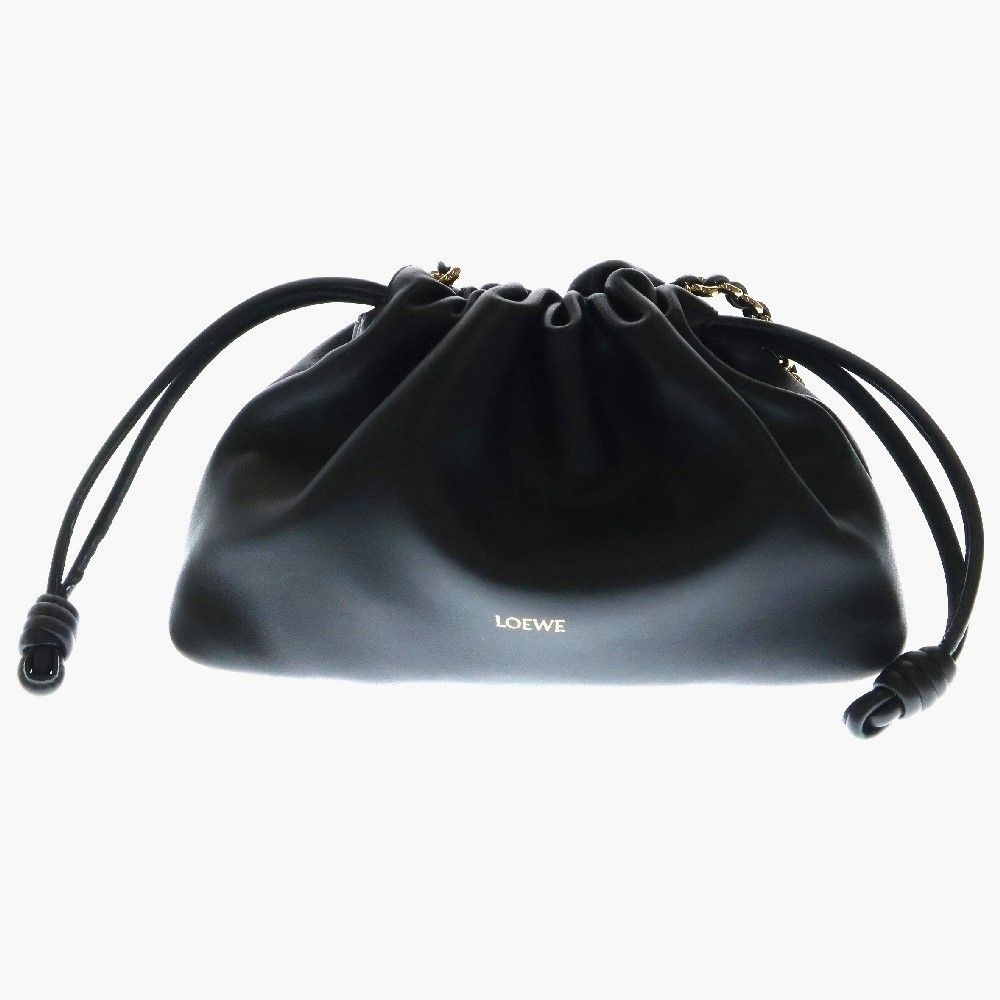 【美品】ロエベ　フラメンコパース　黒　ミディアム LOEWE ロエベ ショルダーバッグ FLAMENCO PURSE フラメンコ