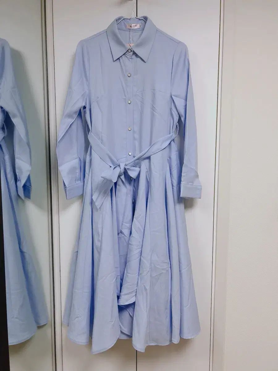 MAYOON ロング シャツ ONE PIECE S 標準丈 - ライトブルー