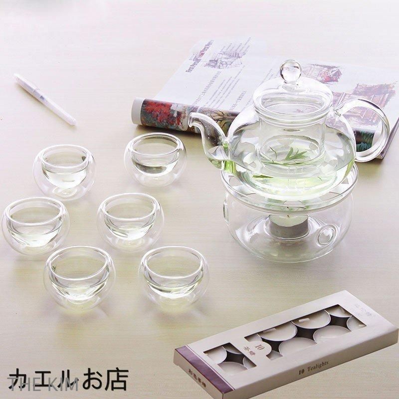 茶器 セット ガラスポット ティーポット ティーカップ 耐熱透明 急須水
