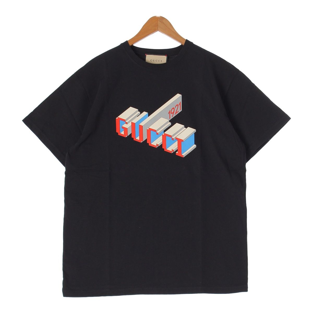 グッチ メンズ ロゴ コットン ジャージー Tシャツ カットソー 771758 ブラック M