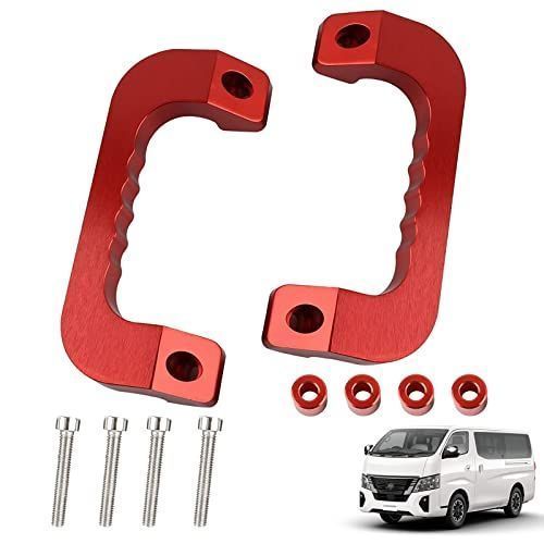 取付キット付 キャラバン NV350 左右2個セット アシストグリップ 新品 NV350 E26 キャラバン アルミ アシスト グリップ【レッド 運転席 助手