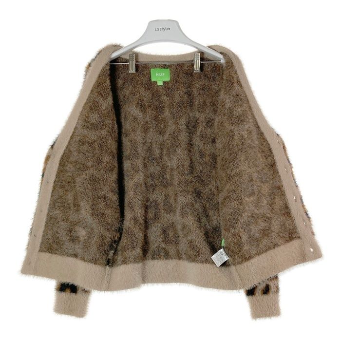 ☆HUF ハフ LEOPARD CARDIGAN レオパードカーディガン ブラウン