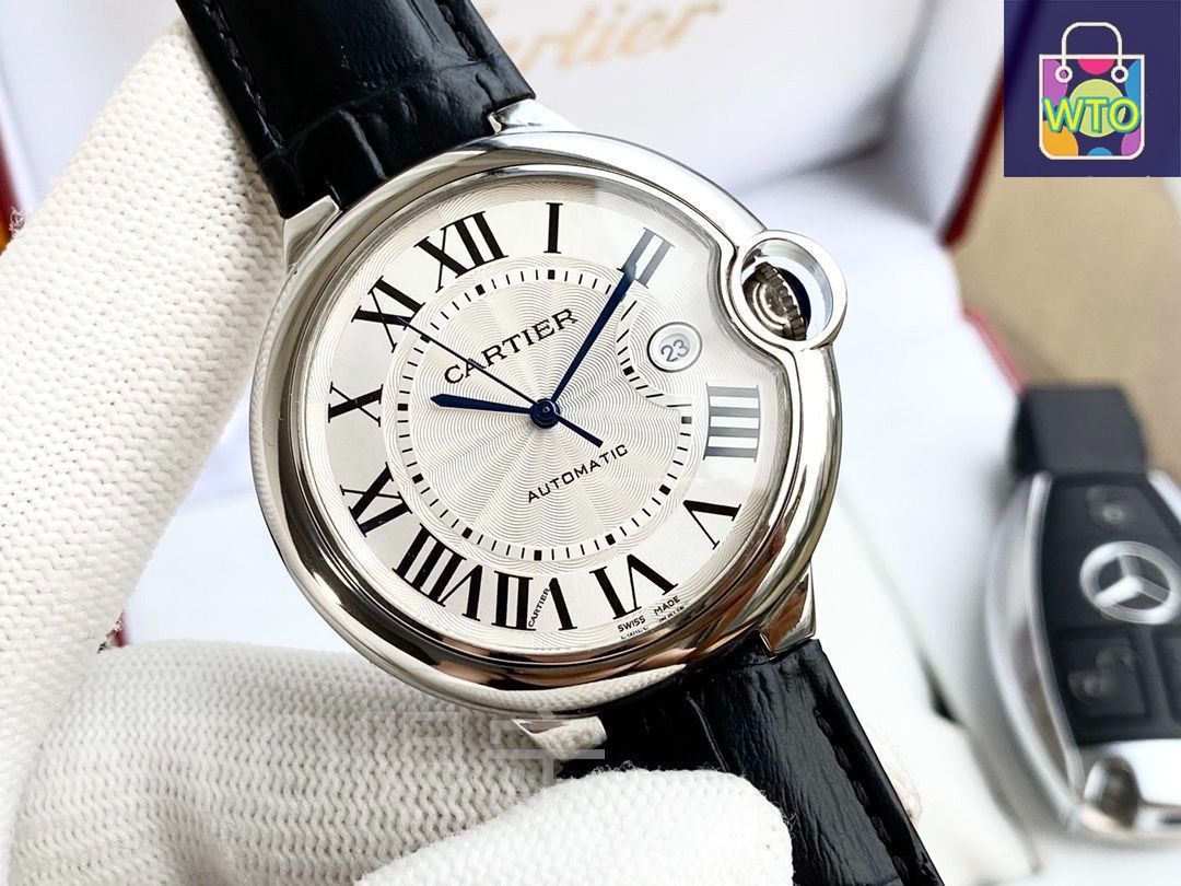 ご購入大歓迎です cartier 腕時計 自動巻 美品 箱付 自動巻き