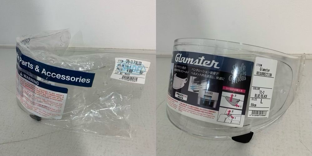 SHOEIショウエイ EX-ZEROヘルメット ゴーグル付き Lサイズ DECORATOM_COM_BR