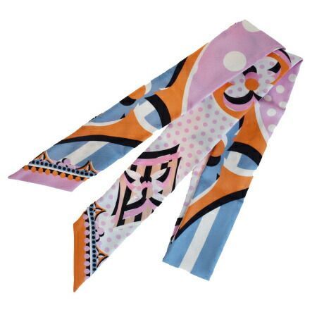 【中古】 超美品 ルイヴィトン LOUIS VUITTON ツイリー スカーフ ピンク シルク 100% 02EP051