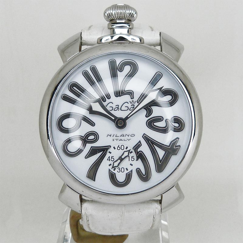 ガガミラノ GAGA MILANO 5010.10S マヌアーレ 48mm 手巻 ホワイト