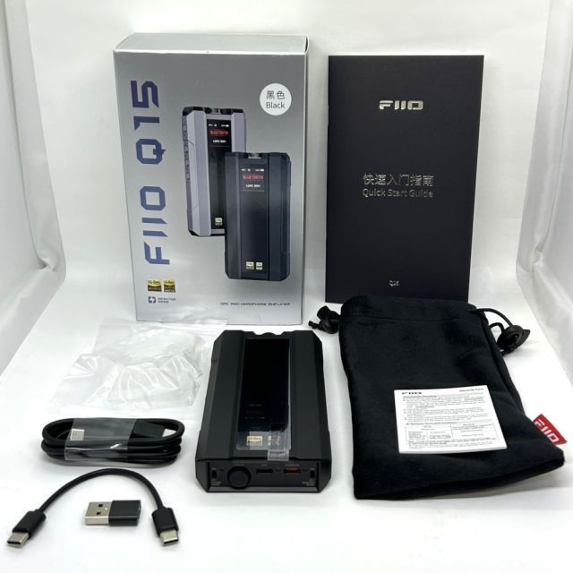 アウトレット品 FIIO USB DAC内蔵ヘッドホンアンプ Q15 ブラック FIO-Q15-B