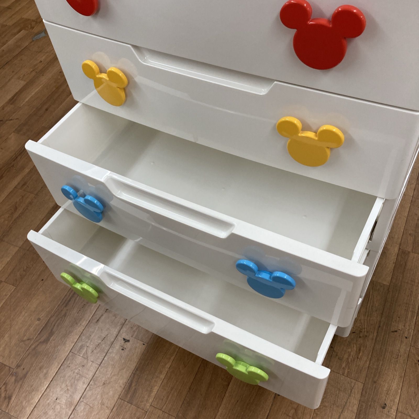 S752 ミッキーマウス キッズチェスト ５段チェスト かわいい 大人気 幅73cm