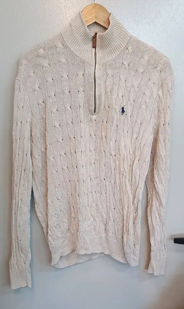 ポロ Ralph Lauren ラルフローレン ハーフジップアップ ケーブル ニット セーター L サイズ