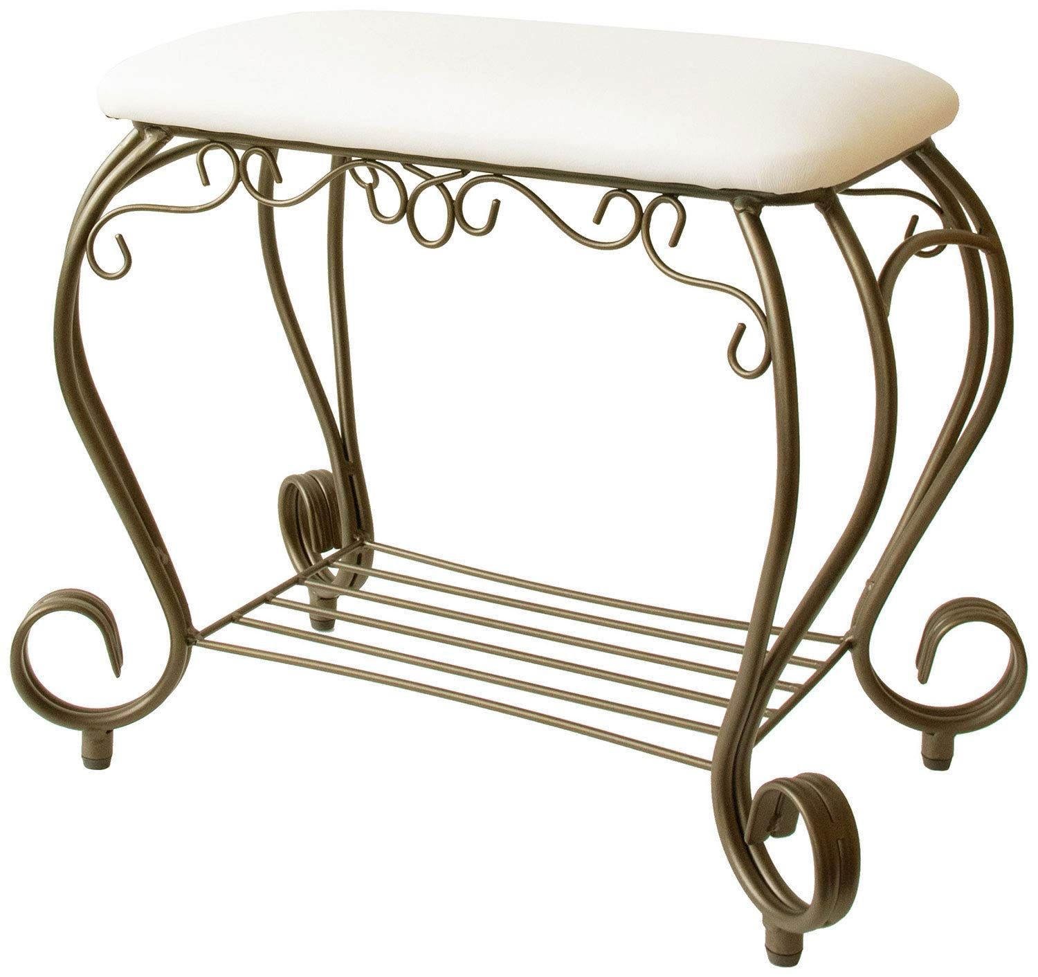 BCW-5030 低い おしゃれ Celestia 幅51×奥行き31×高さ42cm ホワイト 収納 椅子 スツール 宮武製作所