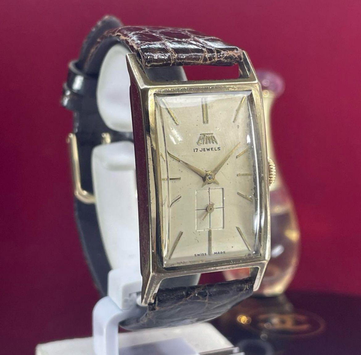 レア 50s ETNA GENEVE スモセコ カーベックス　スイス製 腕時計 レア 50s ETNA GENEVE スモセコ カーベックス スイス製 腕時計