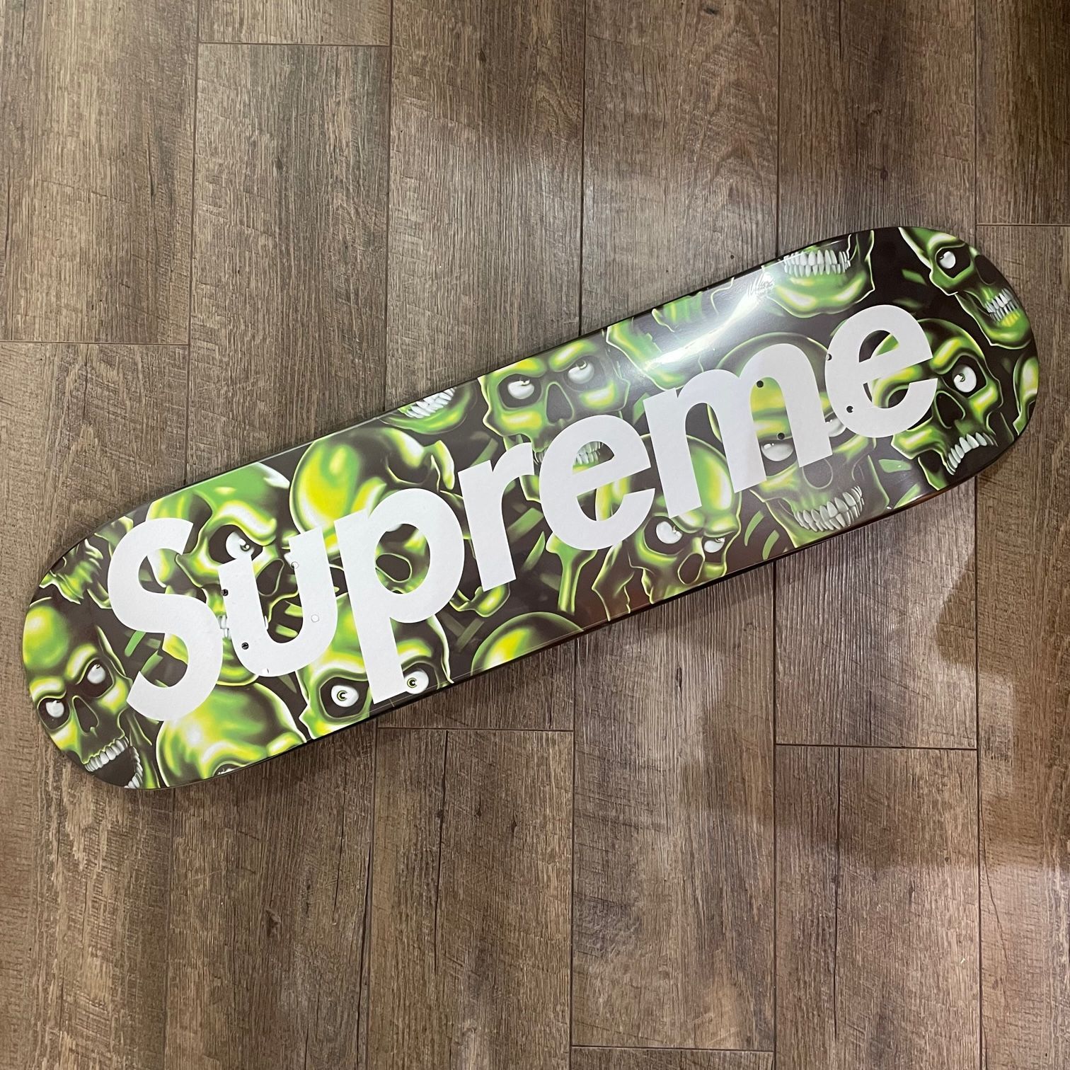 未使用品 SUPREME 18SS Skull Pile Skateboard GREEN スカル パイル