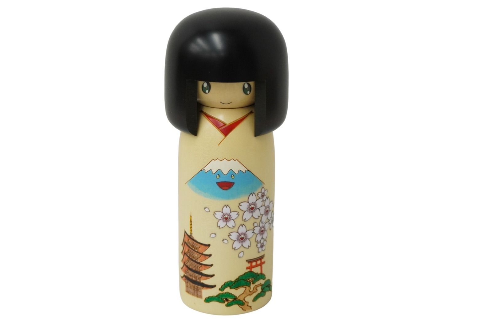 新品未使用 1000個限定 Takashi Murakami Kaikai Kiki 村上隆 卯三郎こけし サイン入り アート フィギュア 富士山ちゃん マルチカラー 中古 60061 新品未使用 1000個限定 Takashi Murakami Kaikai Kiki 村上隆