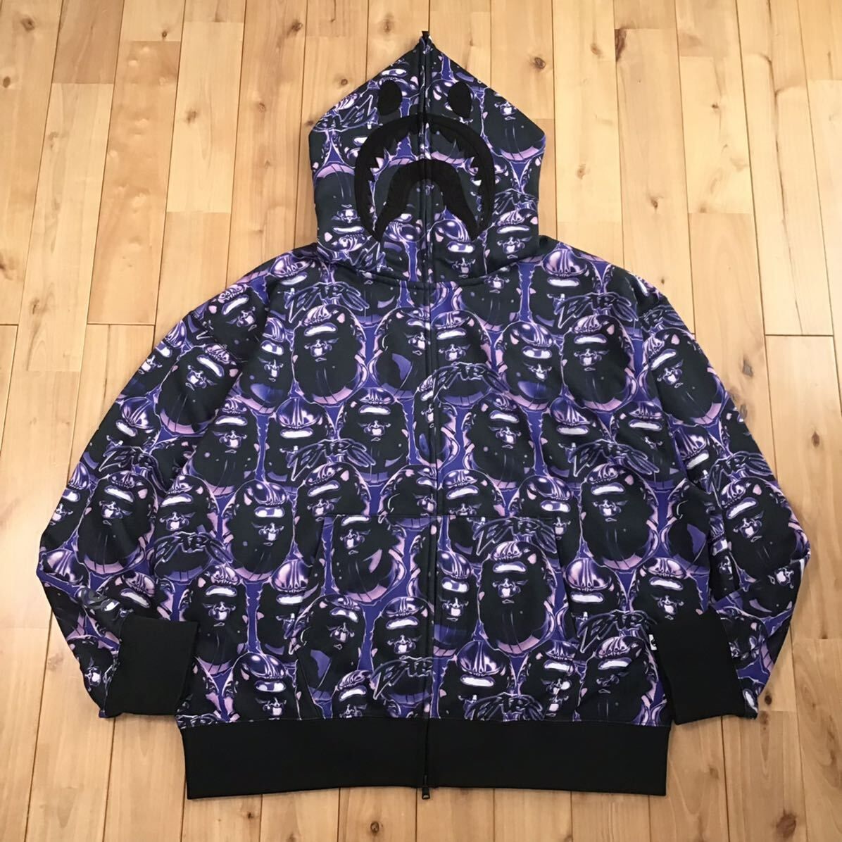 ☆2XL☆ APE HEAD GRAFFITI SHARK FULL ZIP HOODIE a bathing ape BAPE シャーク パーカー  エイプ ベイプ アベイシングエイプ XXL - メルカリ