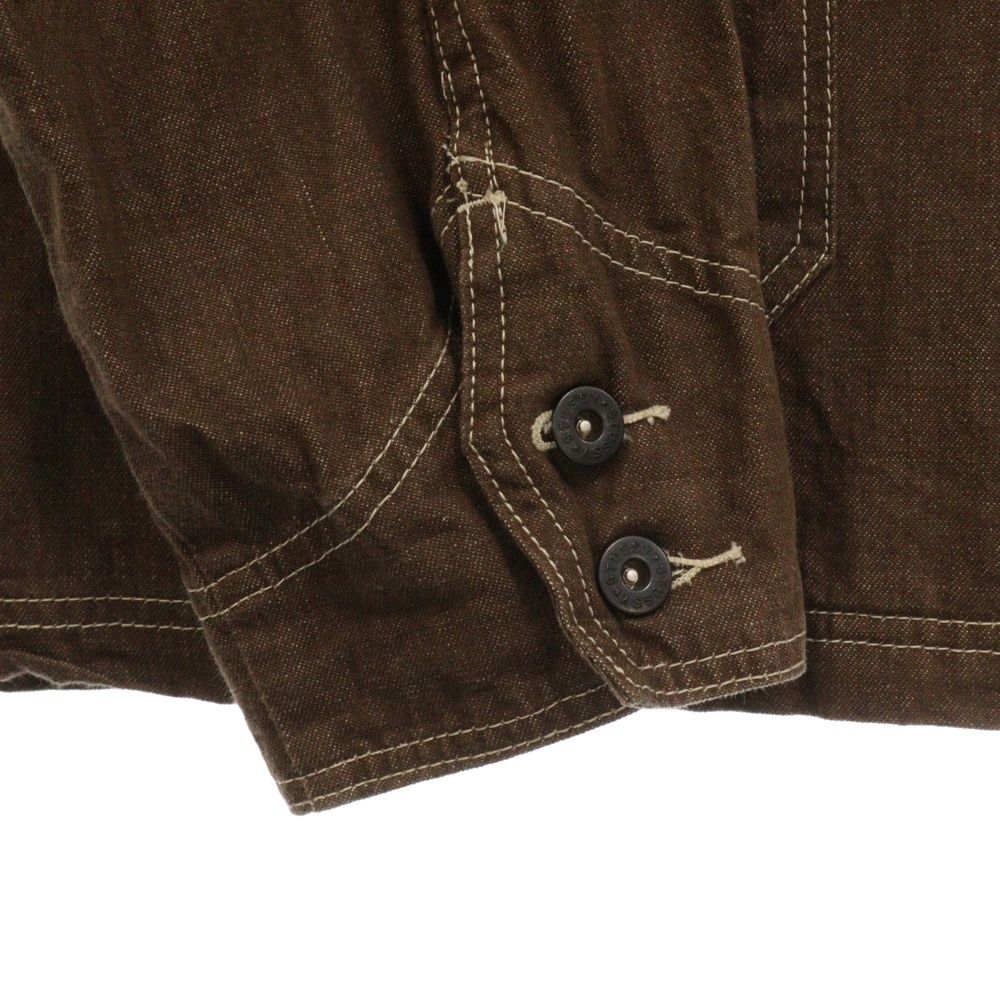 STUSSY ステューシー 00s COVERALL COHRE JAKET カバーオール コットン ジャケット ブラウン STUSSY (ステューシー) 00s COVERALL COHRE JAKET カバーオール