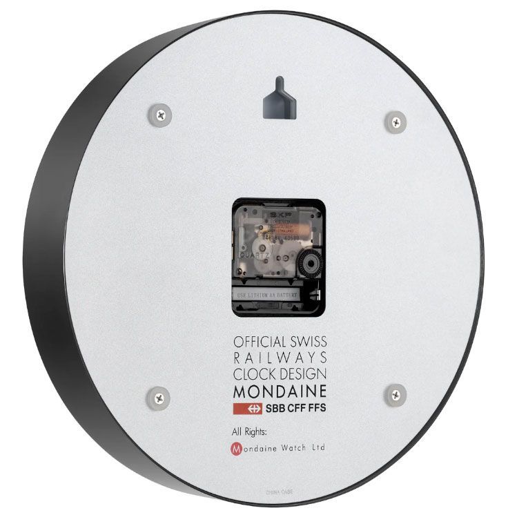 モンディーン MONDAINE ウォールクロック NEW ブラック ホワイト 壁掛け時計 A990.CLOCK.12SBB NEXPOTALLINN_EU