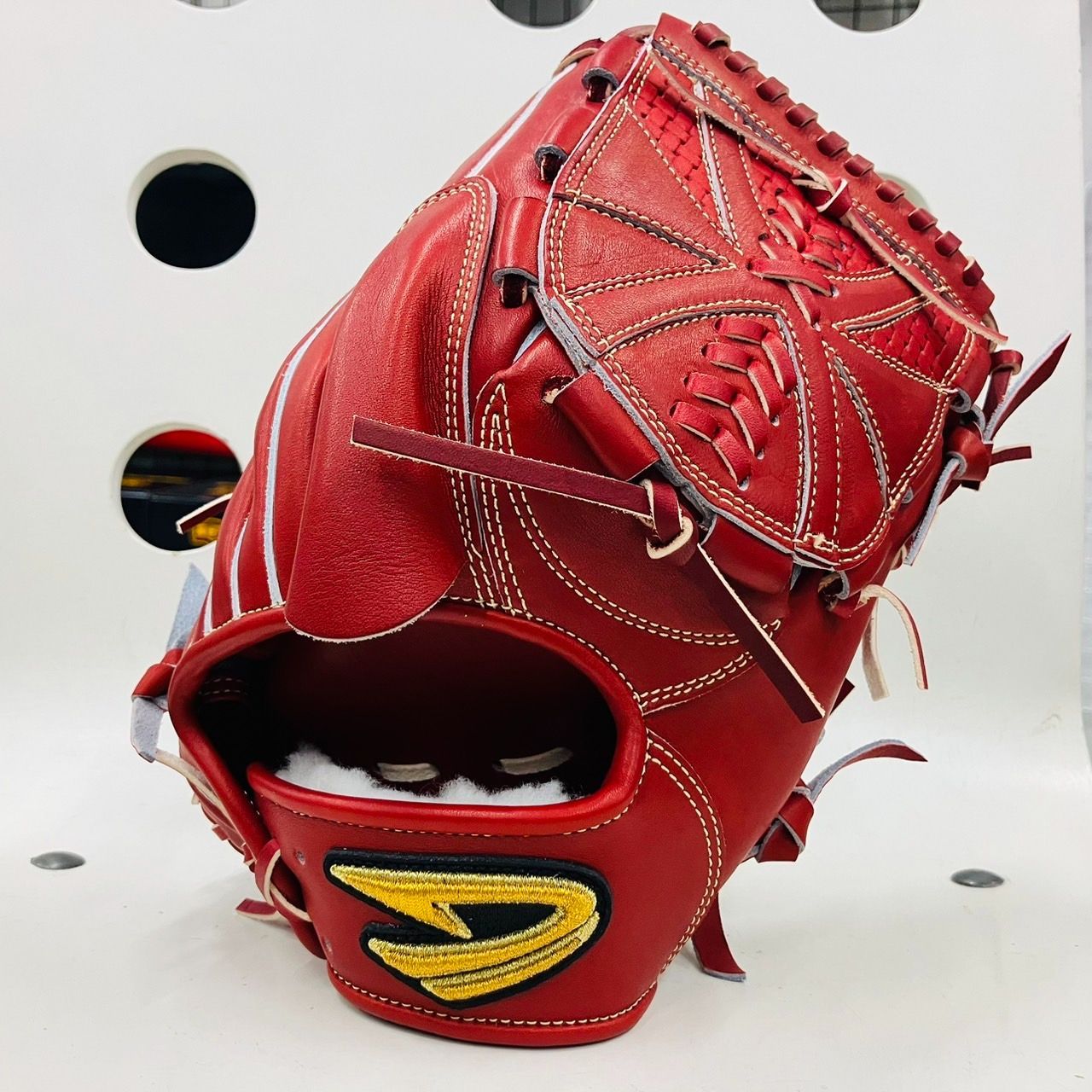 D-Quest　ディークエスト　ジュテルレザー採用　JHB-112　硬式用　投手用　ピッチャー用　高校野球対応　Wブラウン　日本製　握り潰して使えるヨコ型