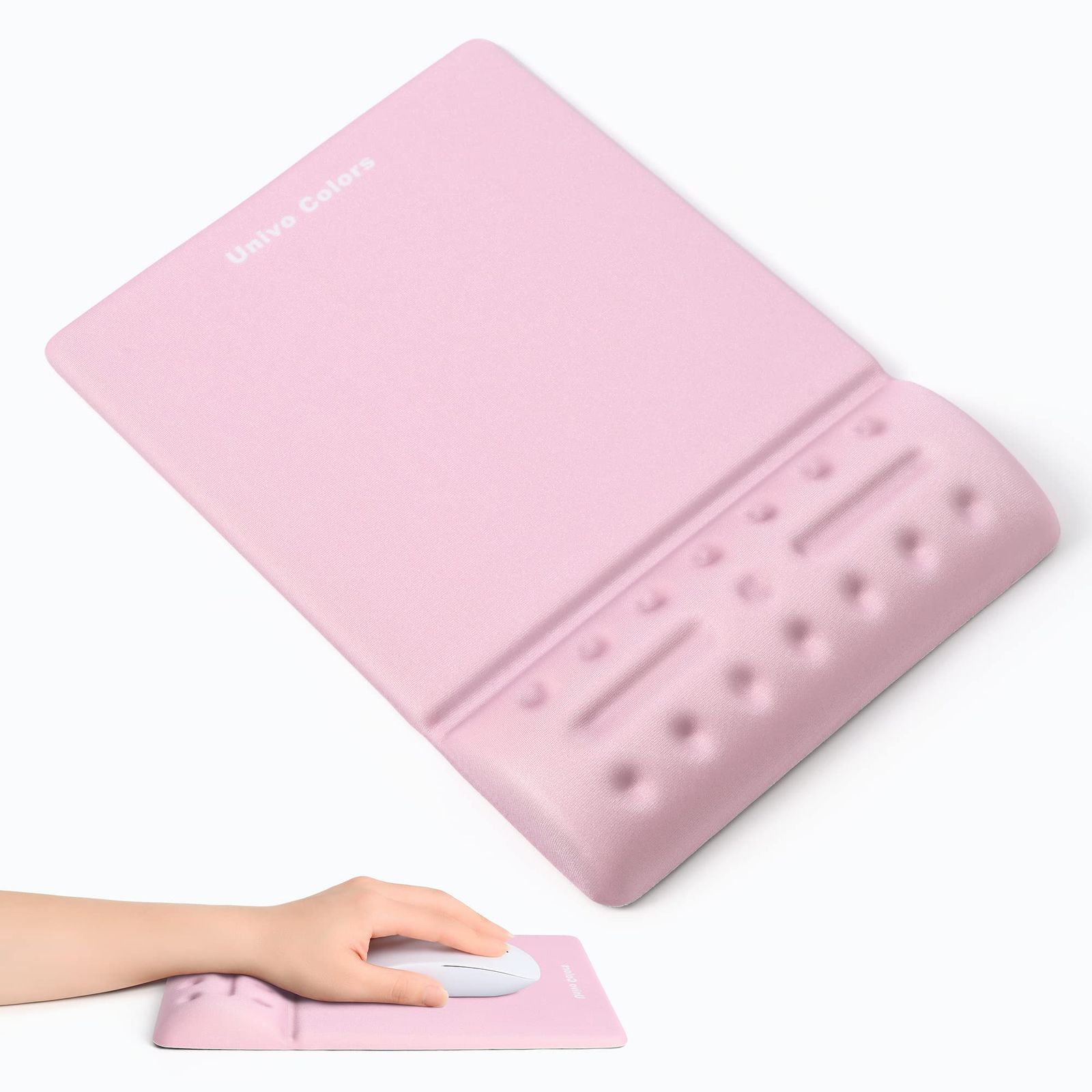 【数量限定】マウスパッド リストレスト一体型マウスパッド 245mm×170mm 疲労低減 Colors 人間工学デザイン 柔らかい素材 ストレス解放 手首置き 通気性 Univo あり 肌に刺激なし マッサージホー