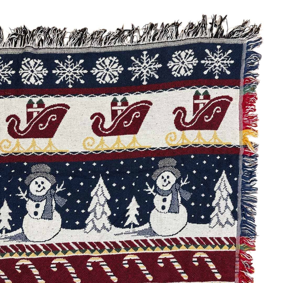 vintage ラグ カーペット、クリスマス、サンタクロース、USA製 568 ACROSS THE VINTAGE - vintageラグ カーペット クリスマスツリー