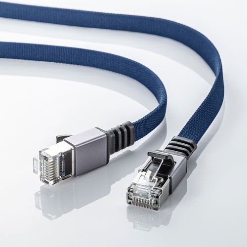 〔5個セット〕 サンワサプライ カテゴリ6AメッシュフラットLANケーブル 10m ブルー KB-FL6AME-10BLX5 5個セット サンワサプライ カテゴリ6AメッシュフラットLANケーブル