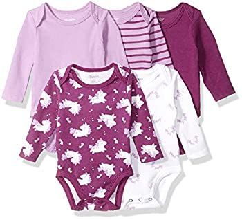 ヘインズ アルティメット ベビー フレキシブル 長袖 ボディスーツ 5枚パック US サイズ 6-12 Months