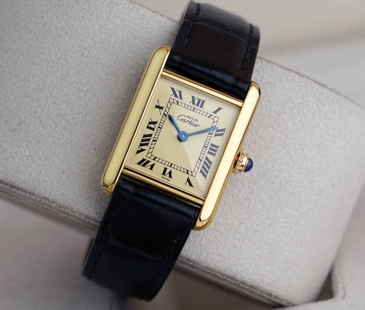 39CARTIER美品 カルティエ マスト タンク アイボリー SM Cartier - 腕時計