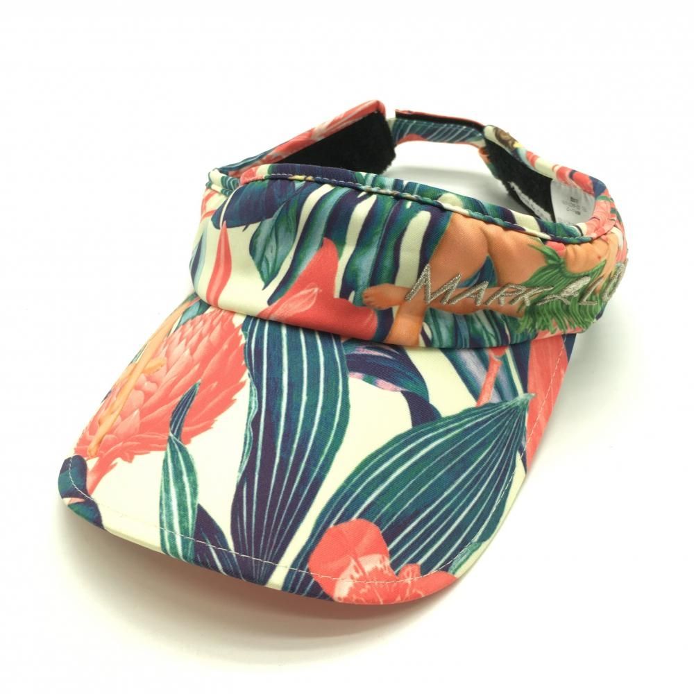 未使用級✨ MARK&LONA サンバイザー ゴールドロゴ 総柄 ネイビー系 未使用級✨ MARK&LONA サンバイザー ゴールドロゴ 総柄 ネイビー