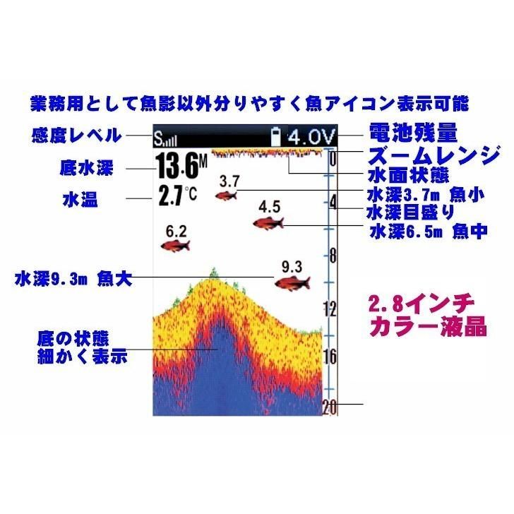 2in1 カラー ポケット魚群探知機 100m ケーブル+ワイヤレスソナー 平探査 頑丈タイプ 魚探 ポケ探ミニ POKETAN 2in1 - メルカリ