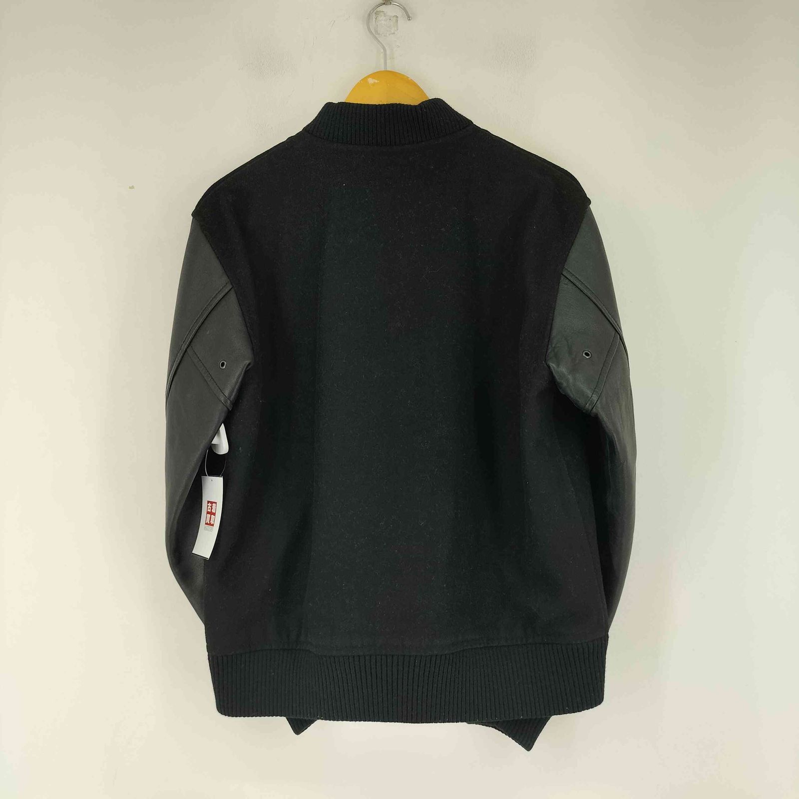 ビームス BEAMS アームレザー ウールスタジャン メンズ JPN：M