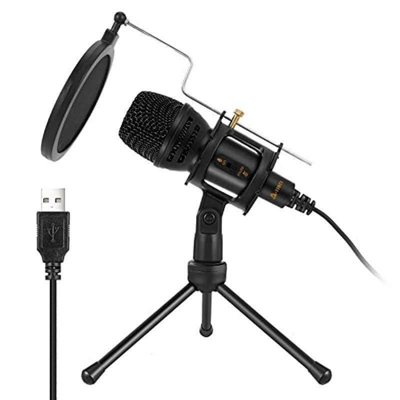 コンデンサーマイク A-TION PC マイク コンデンサーマイク USB