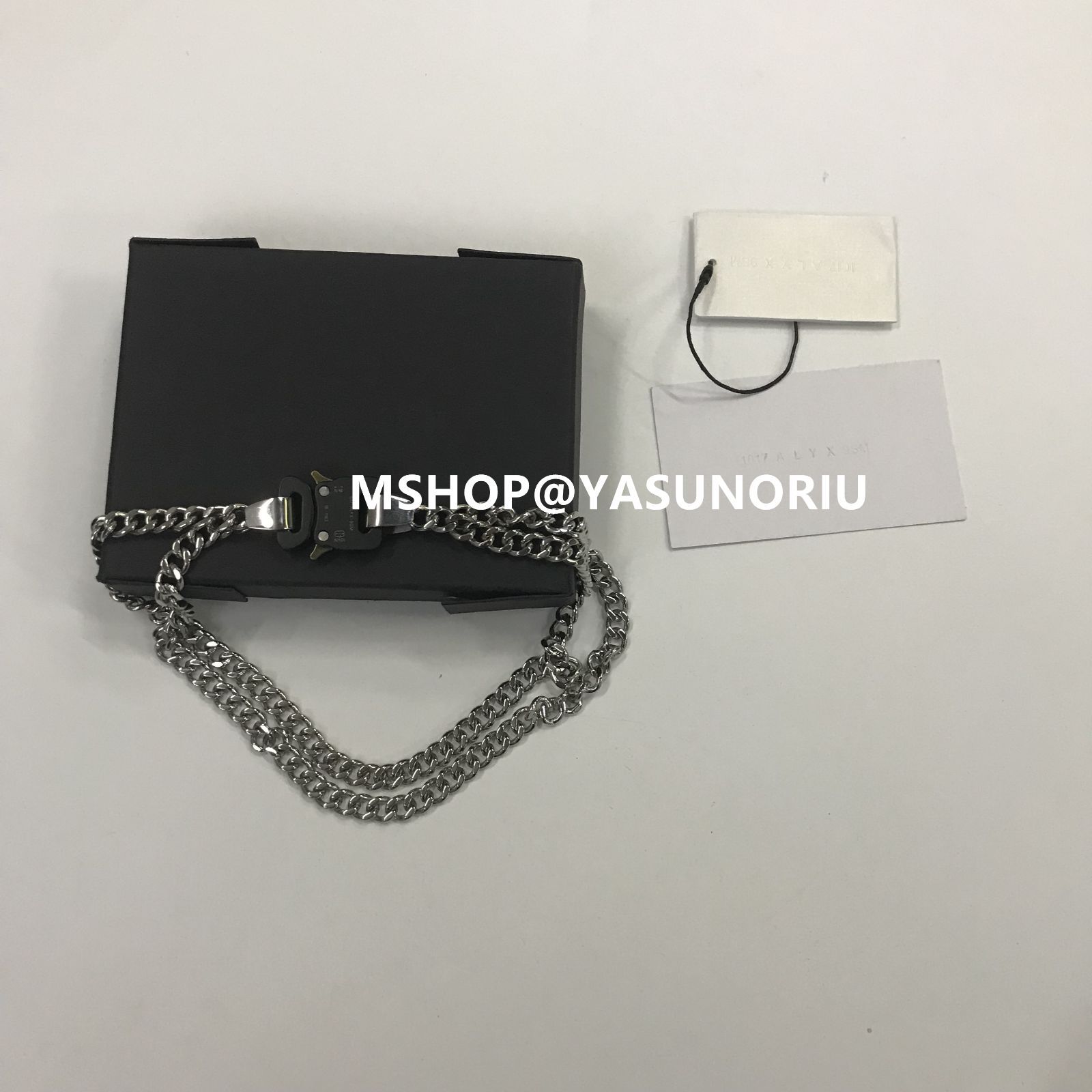 1017 ALYX 9SM Double Chain Necklace 2X  1017 ALYX 9SM シルバー 2x チェーン バックル ネックレス