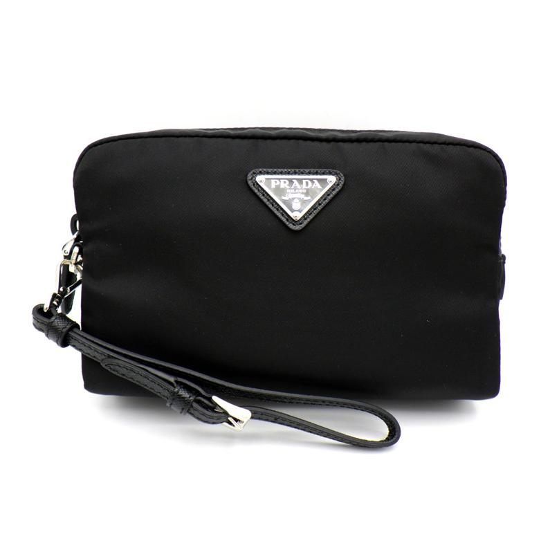 プラダ PRADA Re-Nylon 1NS021 リ ナイロン トライアングル 三角 プレート ポーチ 44283