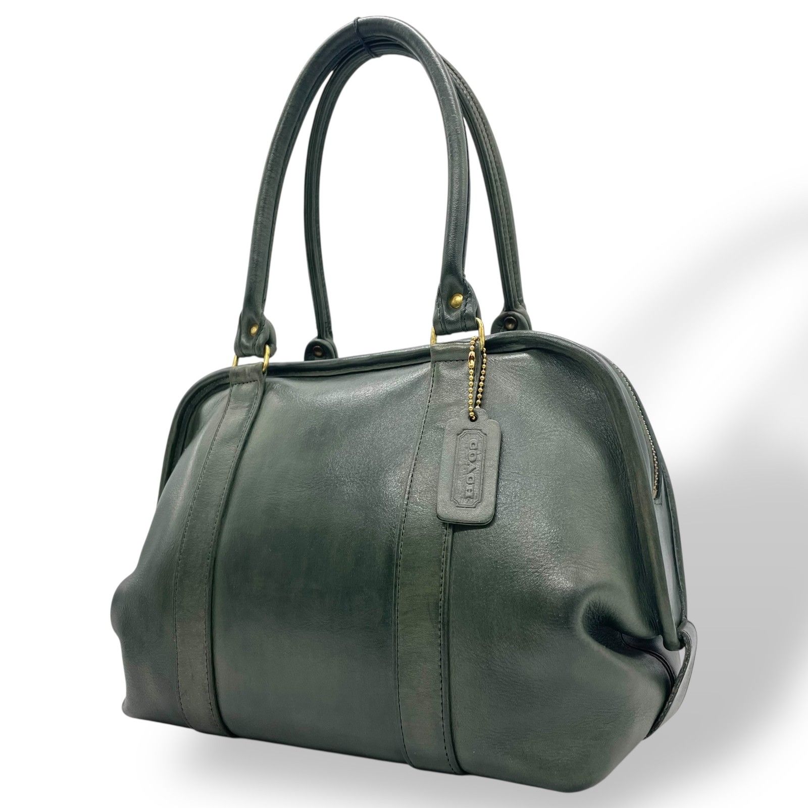 希少 COACH コーチ オールドコーチ ハンドバッグ グリーン 緑