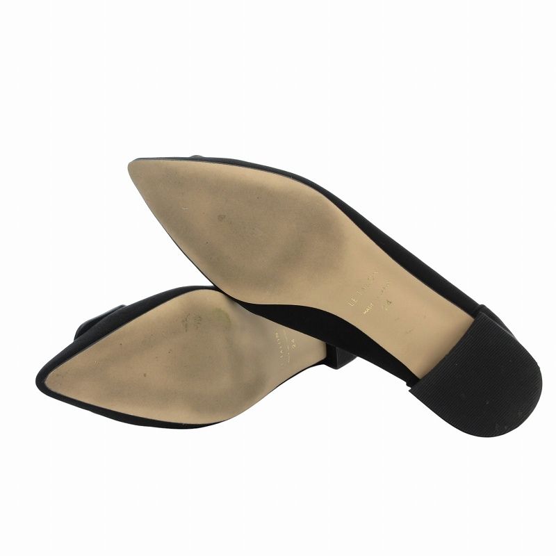 美品⭐️LE TALON ルタロン　ブラック スエード ポインテッドトゥ パンプス 美品 ルタロン LE TALON ブラック ポインテッドトゥシューズ
