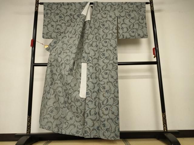 平和屋着物＊夏物 小紋 紗 花唐草文 AAAZ4737jd - メルカリ