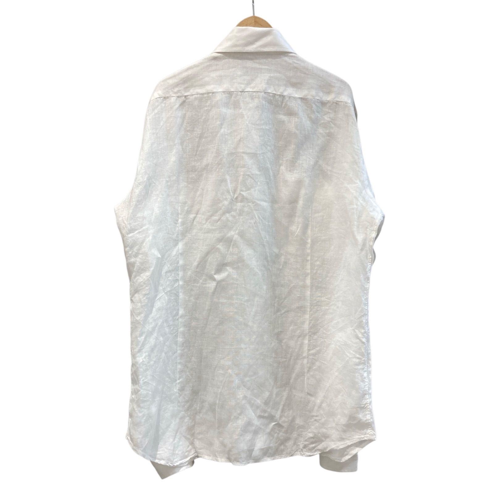 【未使用級✨】ARCODIO リネン100% 長袖シャツ 白 42 XL French LinenSAFARI - ARCODIO（アルコディオ）