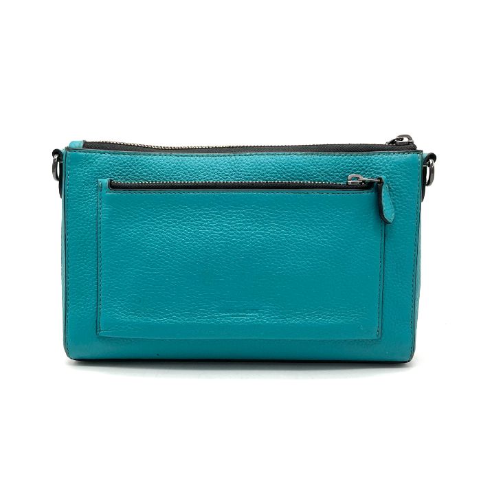 COACH コーチ ポーチ付き レザー ショルダー バッグ eY09200N