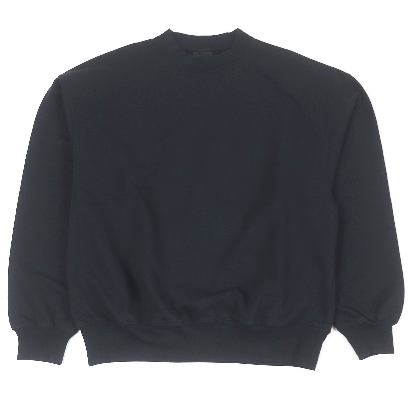 □BALENCIAGA バレンシアガ 22AW 697869 バックロゴエンブロイダリー オーバーサイズ トレーナー スウェットシャツ ブラック XXS メンズ