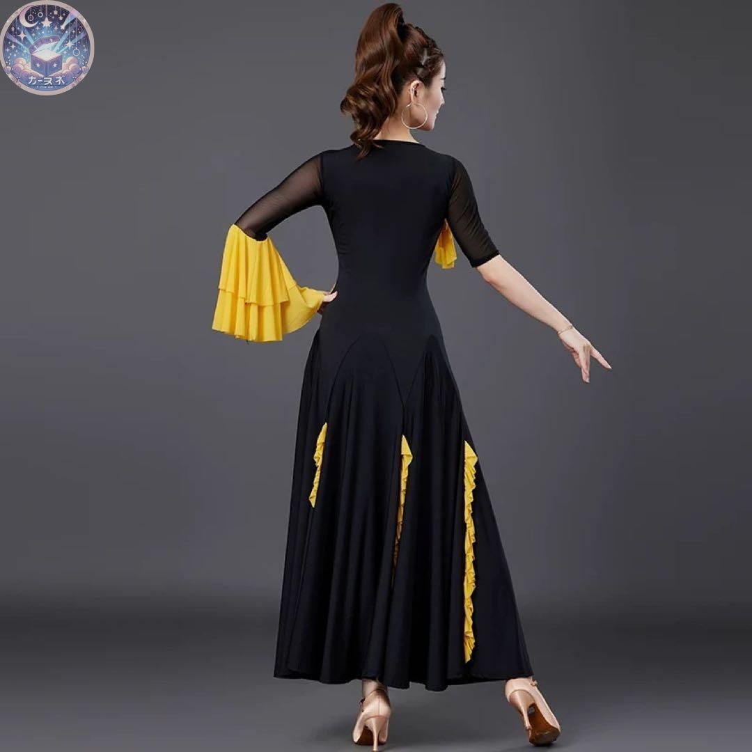 ♥ スタンダード向きワンピース 練習着にも 目立つデザインでダンスパーティーにも WWW_MEBLE-SODAR_PL