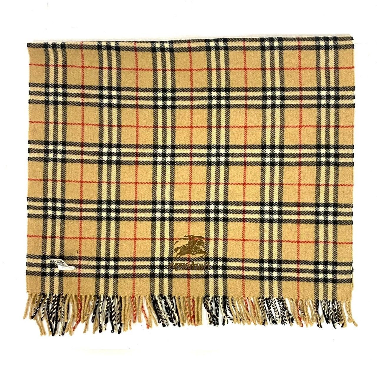 良品　バーバリー　BURBERRY 部屋着　ノバチェック M U【Burberrys】ノバチェック ひざ掛け ウール 組成毛 100