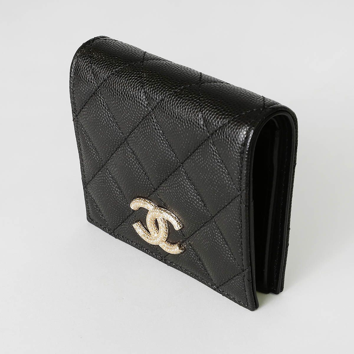 新品 シャネル CHANEL 2つ折り財布 SMALL WALLET ブラック - メルカリ 