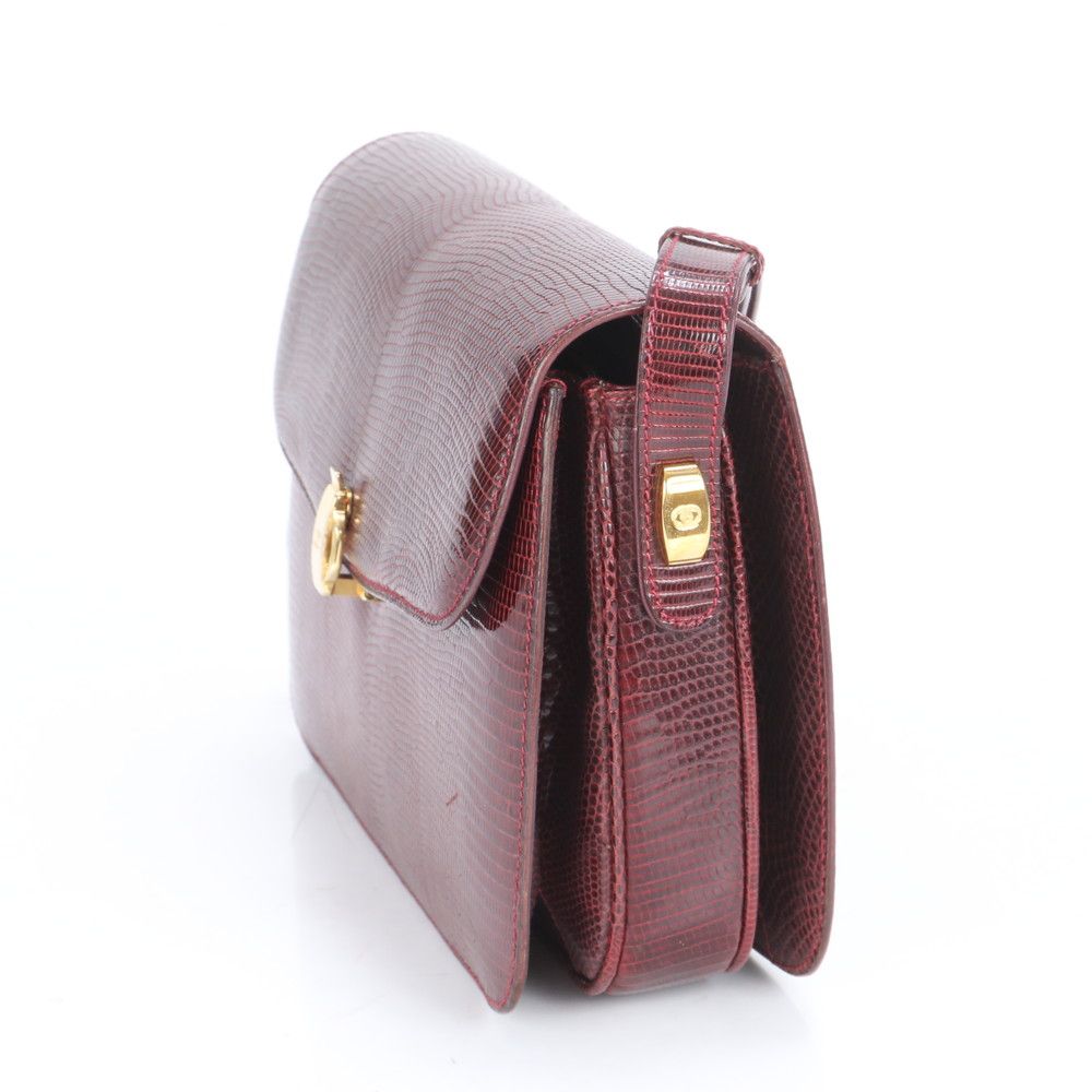 【美品】グッチ リザード 2way ハンドバッグ ショルダーバッグ ボルドー 美品】グッチ リザード 2way ハンドバッグ ショルダーバッグ
