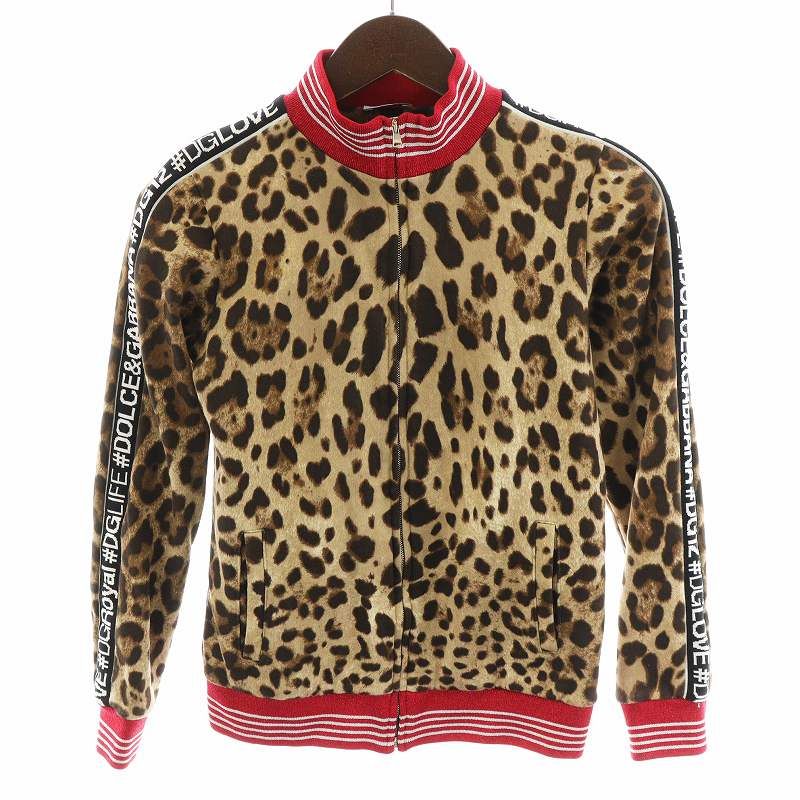極希少 当時物 ドルガバ レオパード トラックジャケット ベロア y2k 00s ドルチェ&ガッバーナ ドルガバ DOLCE&GABBANA ブルゾン ジャケット