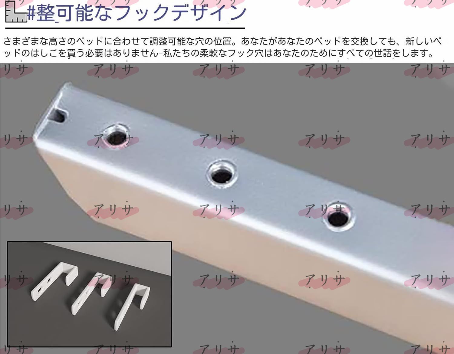 ベッド二段はしご 調整可能な二段ベッドはしごの床スタンディング、 140cm高さベッドサイドラダー、 ヨットドームホーム用