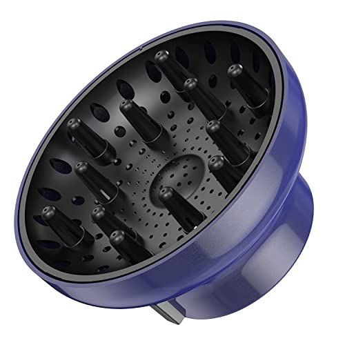濃紺 ユニバーサルヘアディフューザーブロードライヤーディフューザー調整可能なヘアドライヤーアタッチメントは、ほとんどの種類のブロードライヤーノズルに適合します4.3 cm-6.6 cmヘアケア用パーファーエアドライヤーディフューザー