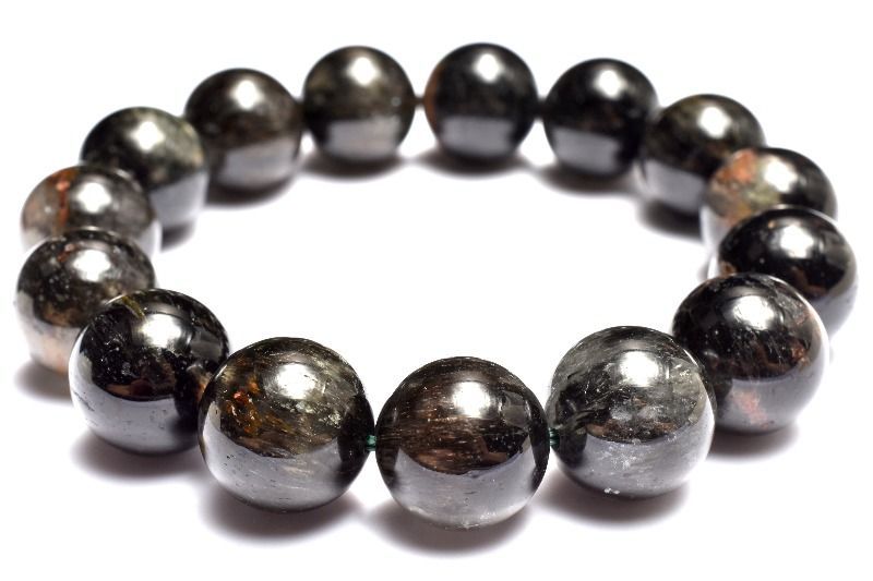 1点物】ザンビア産 ブラックガーデンルチルクォーツ 14mm