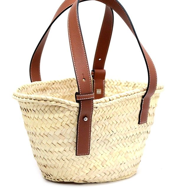 広尾店】ロエベ LOEWE アナグラム バスケットバッグ かごバッグ