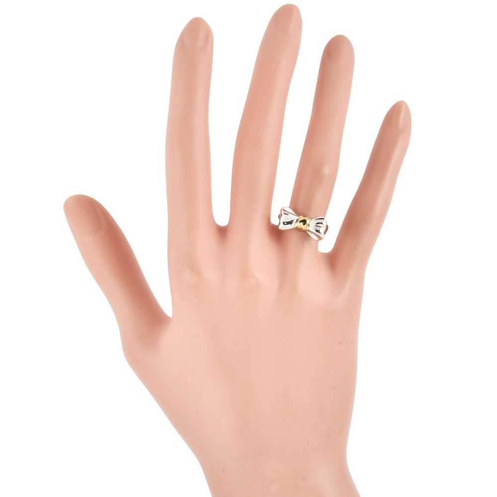 ティファニー Tiffany&Co. リボン リング 指輪 約8号 K18YG 4.1g