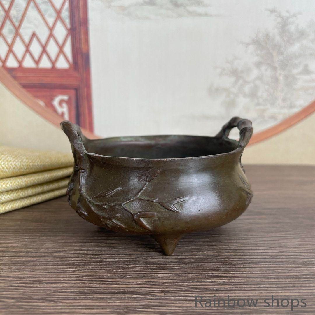 竹‐せい 香炉 工芸品 香薫炉 銅器 空気清浄暖手香炉 薫香