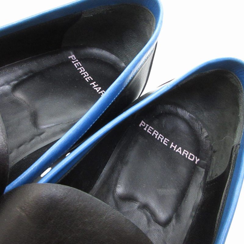 PIERRE HARDY 黒/青 ローファー ピエールアルディ PIERRE HARDY 美品 レザー ローファー